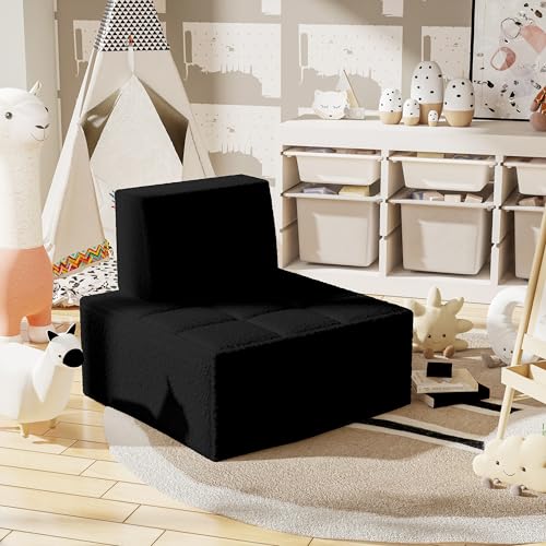 PurrJoys Sitzsack Chair, Einzelsofa, Kleine Loungesesse, Sessel Wohnzimmer, Bean Bag Chair, Sofa für Schlafzimmer, Gästezimmer, Kinderzimmer