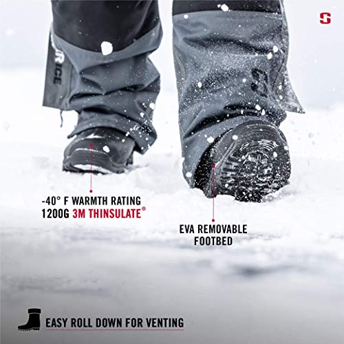 Striker Men's Durable Waterproof Lightweight Insulated Easy On/Off Outdoor Fishing Ice Boot with Molded Rubber Sole2