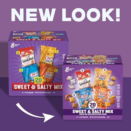 Chex Mix Variety Pack - 20 Bags, Sweet & Salty Snack