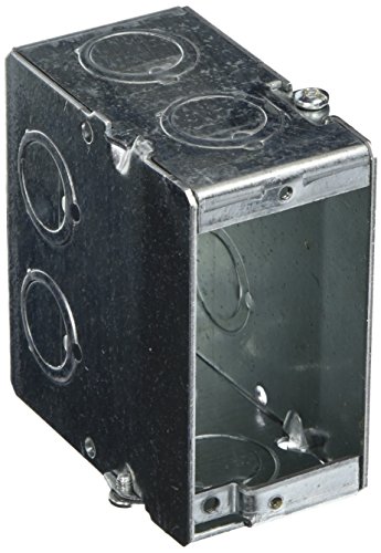 Hubbell Raco 689 1-Gang Masonry Box, Gangable, 3-1/2 in. Deep, Ten TKO's
