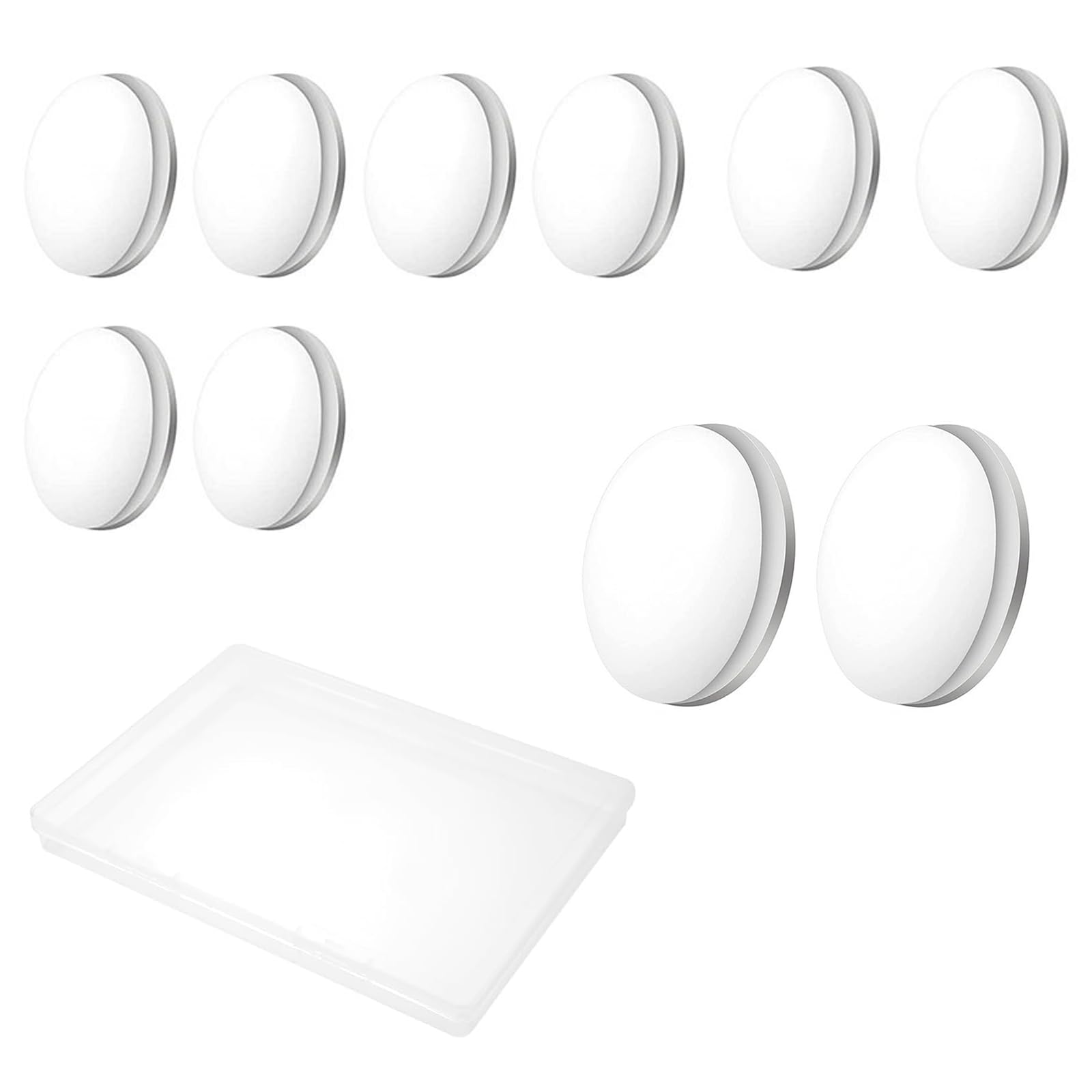 Poids pour Rideaux de Douche Magnétiques Ronds 10 Pièces Blanc