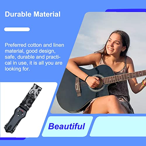 UIKEEYUIS Sangle de guitare électrique accessoires musicaux universels ceinture d’épaule basse pièces de rechange… - Les Beatles, Paul McCartney, John Lennon, RIngo Starr, George Harrison UIKEEYUIS Sangle de guitare électrique accessoires musicaux universels ceinture d'épaule basse pièces de rechange… – Image 5