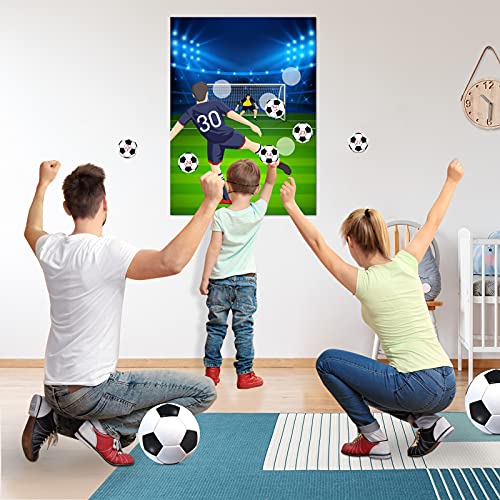 Elecland Pin The Soccer Game For Kids, Pin The Soccer On The Goal With Soccer Ball Stickers, Football Party Games Christmas Party Games For Classroom Activities, Football Birthday Decorations #TOP5