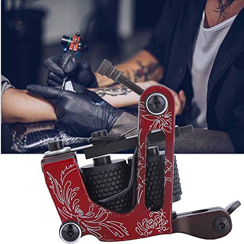 Qinlorgo Tattoo Machine,Tattoo Gun Machine Tattoo Machine Professional Alloy Tattoo Machine Coils Liner Shader Tattoo Machine(Red)