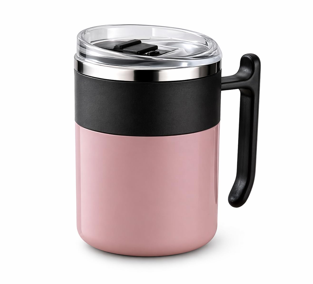 Northstar Ventures Stainless Steel Unbreakable Tea Coffee Mug | Stylist Cup with Handle and Lid | Wide Mouth Mug Keeps Beverages Hot & Cold 300 ML Brown-image-12