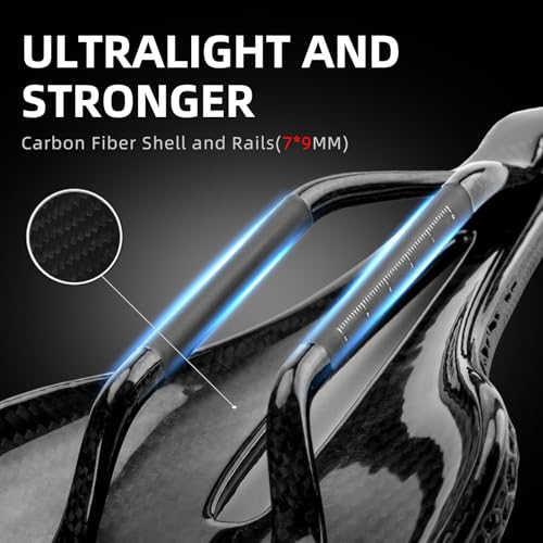 Image of ROCKBROS 3D Printed Bike Saddle 145mm Carbon Road Bike Seat | Carbon Fiber,Fit for MTB BMX XC Gravel Bikes