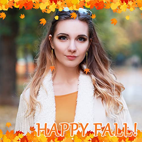 Tudomro 9 Pairs Fall Thanksgiving Earrings for Women Autumn Pumpkin Maple Leaf Turkey Ghost Bat Earrings Set for Jewelry Gift3