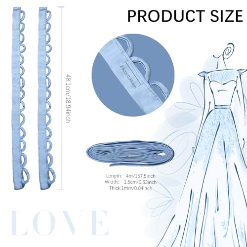 Adjustable Fit Satin Corset Back Kit Women's Wedding Dress Corset Kit Loops Fit Lace up for Prom Form Dress2