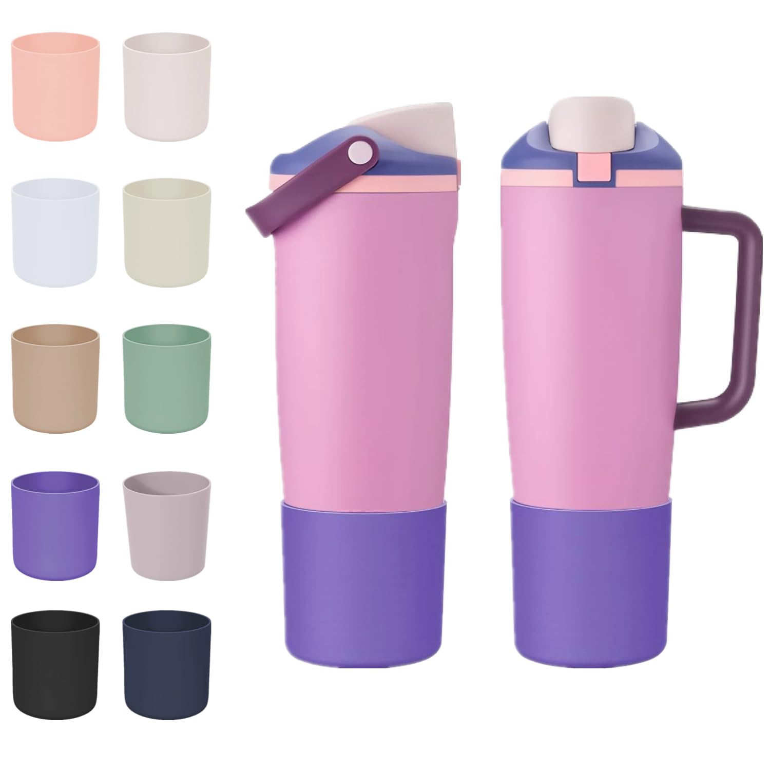 CHEMLLC Protective Silicone Boots for Owala 30oz & 40oz FreeSip Sway Bottles & Tumblers, Anti-Slip Protective Sleeve for Owala Water Bottle (Violet Purple) โ image 1