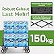 HIKENTURE Bollerwagen Faltbar 135L - Faltbarer Bollerwagen 150KG belastbar - Klappbarer Handwagen für Strand Camping Einkaufen - Faltbollerwagen