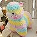 Peluche Cute Rainbow Stripes Little Alpaca Peluche Bambola Regalo di Compleanno Divano Camera da Letto Bambola Peluche,50cm