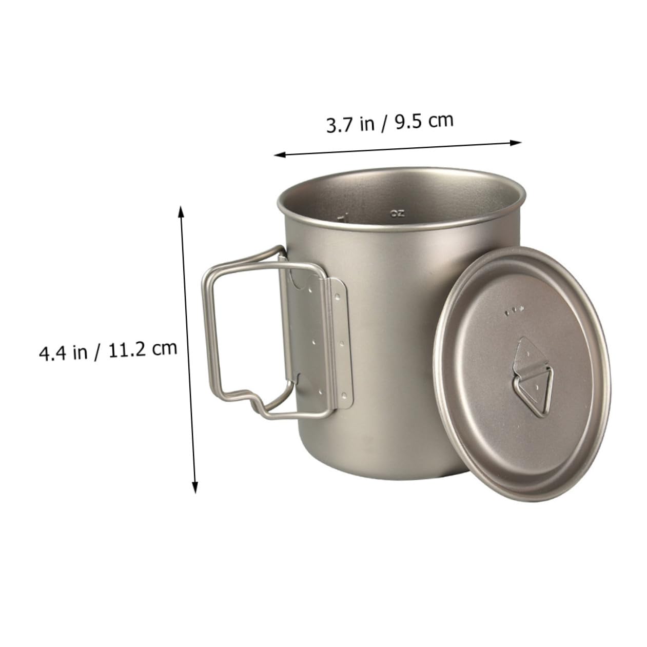 KOMBIUDA Tasse de Camping Pliable 750 ML en Titane avec Couvercle pour Randonnée et Pique-niques