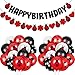 26 Pièces Décorations Anniversaire de Coccinelle Inclure Bannière Happy Birthday Coccinelle Ballons Coccinelle Ballons Latex à Pois Rouges Noirs pour Fête Anniversaire Fête à Thème Jungle