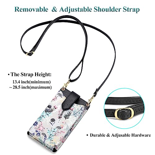 Image of Peacocktion Small Crossbody Cell Phone Purse for Women, Lightweight Mini Small Crossbody Bags for Women with Card Slots