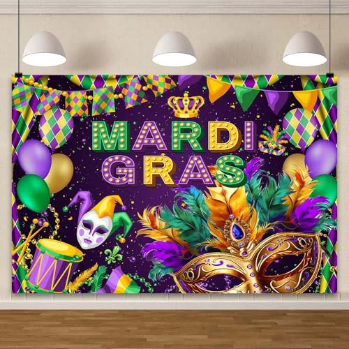 Fondo Fotográfico Mardi Gras 7X5FT Vinilo miniatura 4