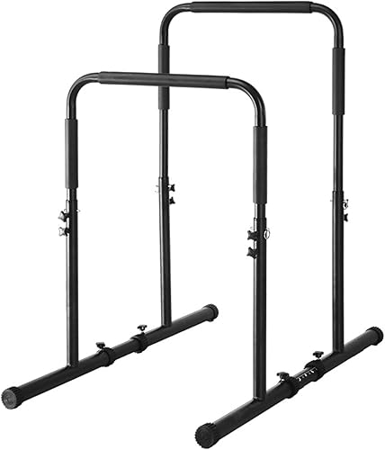 Barra de inmersión, estación de soporte de inmersión ajustable con conector de seguridad para entrenamiento de fuerza de cuerpo completo. Altura