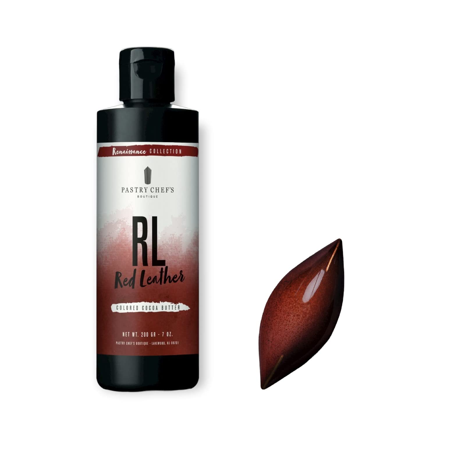 Pastry Chef's Boutique Renaissance Collection Colored Cocoa Butter Coloring for Chocolate - 7 oz - Red Leather