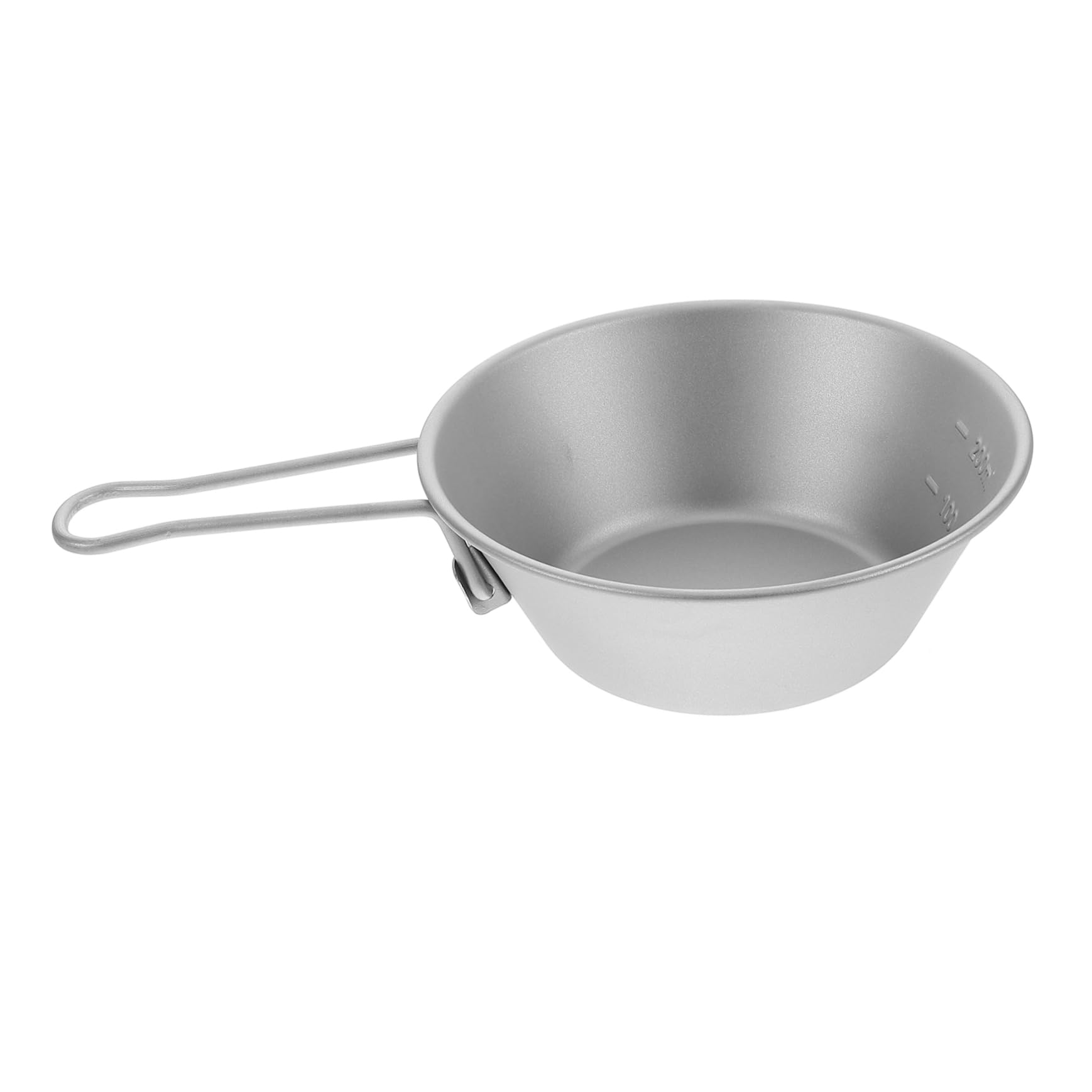 SOESFOUFU Titanium Bowl Pot with Foldable Handle Lightweight Outdoor Cooking Tableware for Camping Hiking and Picnics Versatile and Durable for Snacks and Salads