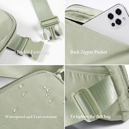Image of ODODOS Unisex Mini Belt Bag with Adjustable Strap Small Fanny Pack for Workout Running Traveling Hiking, Desert Sage