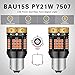 NATGIC Amber/Yellow BAU15S PY21W 7507 LED Turn Signal Light Bulbs 3700LM 3030 45SMD Canbus Error Free Anti Hyper Flash for Car Front or Rear Turn Signal Lights (Pack of 2)