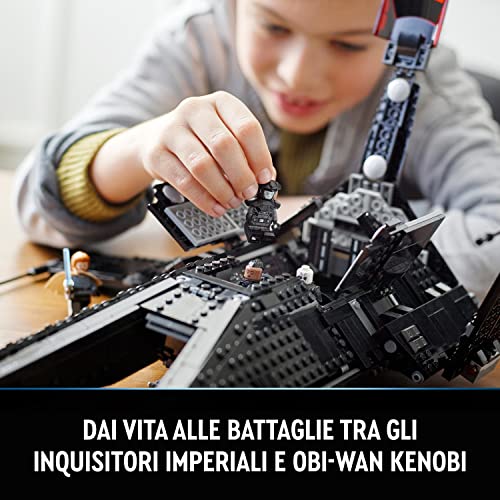 Star Wars Trasporto dell'Inquisitore Scythe, Set dalla Miniserie TV Obi-Wan Kenobi con Astronave Giocattolo e 4 Minifigure tra cui il Grande Inquisitore, Idee regalo di Compleanno 75336 - Lego - Immagine 7