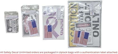 Miniatura 7 de OSHA Warning Stay Back 100 200 300 500 Not Responsible For Broken Windshields Black Red Rectángulo Etiqueta Adhesiva 3M Construcción Dump Trailer