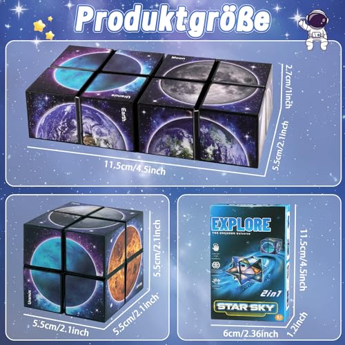Spielzeug ab 7-8-9-10-11 Jahre Junge: Geschenke für 6-12 Jährige Jungen Mädchen Infinity Cube Zauberwurfel Spiele ab 8 9 10 Jahre Junge Geschenkideen Anti Stress Würfel IQ Puzzle für Kinder Erwachsene