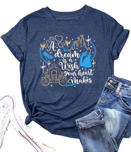 Image of Magical Shirts Women Girls Family Vacation Matching Shirt Magic Kingdom T-Shirt Mommy and Me Trip Short Sleeve Tops