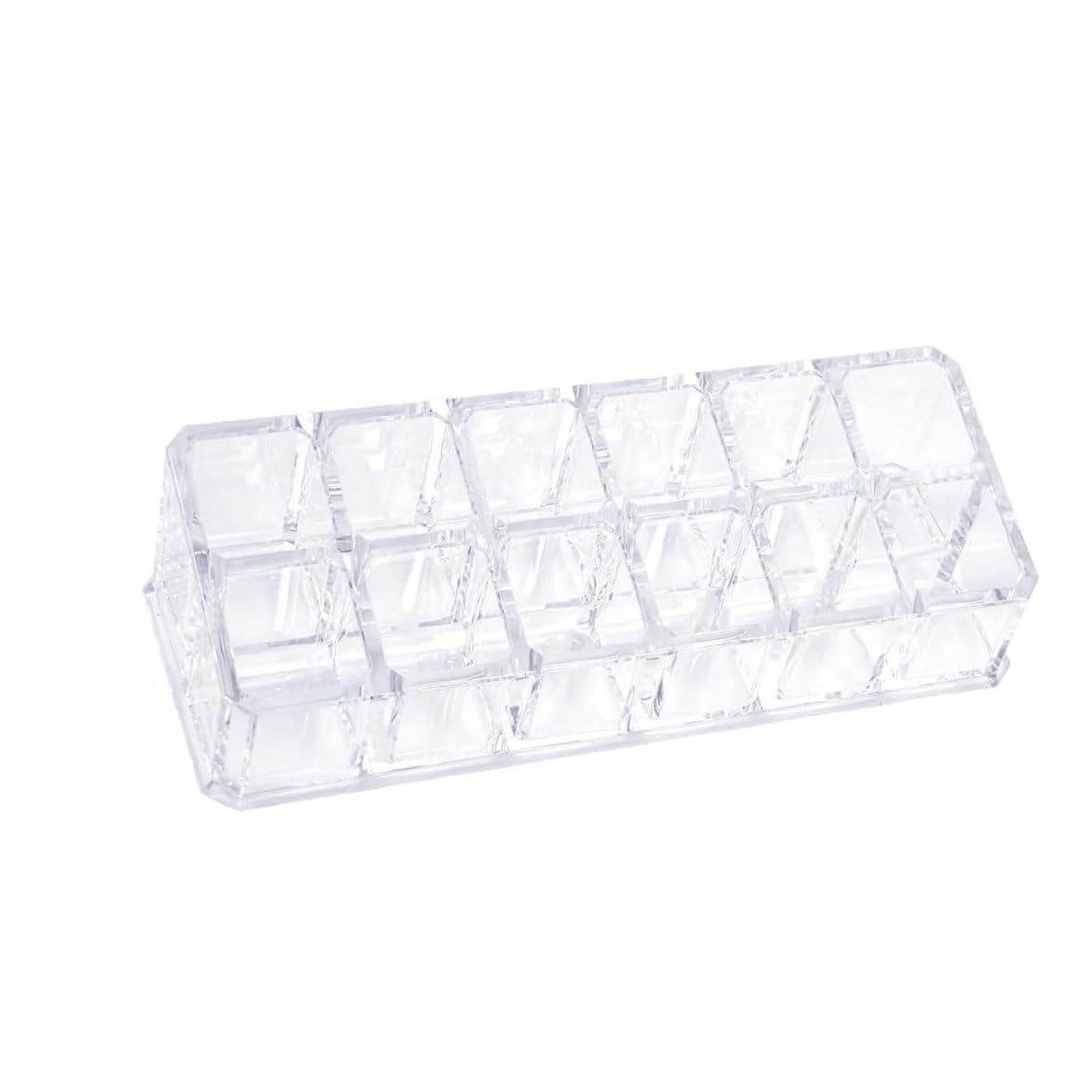 BEAHING 12 Section Acrylic Makeup Organizer - Lipstick Display Case with Drawers for Cosmetics Jewelry Storage
