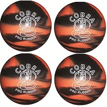 BuyBocceBalls - EPCO Candlepin Bowling Balls - Cobra Pro Rubber, Orange & Black - 4 Balls - Made in USA