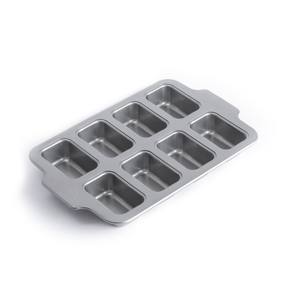 Kitchenaid Light Grey Metal Bakeware Mini Rectangular Cake Pan In