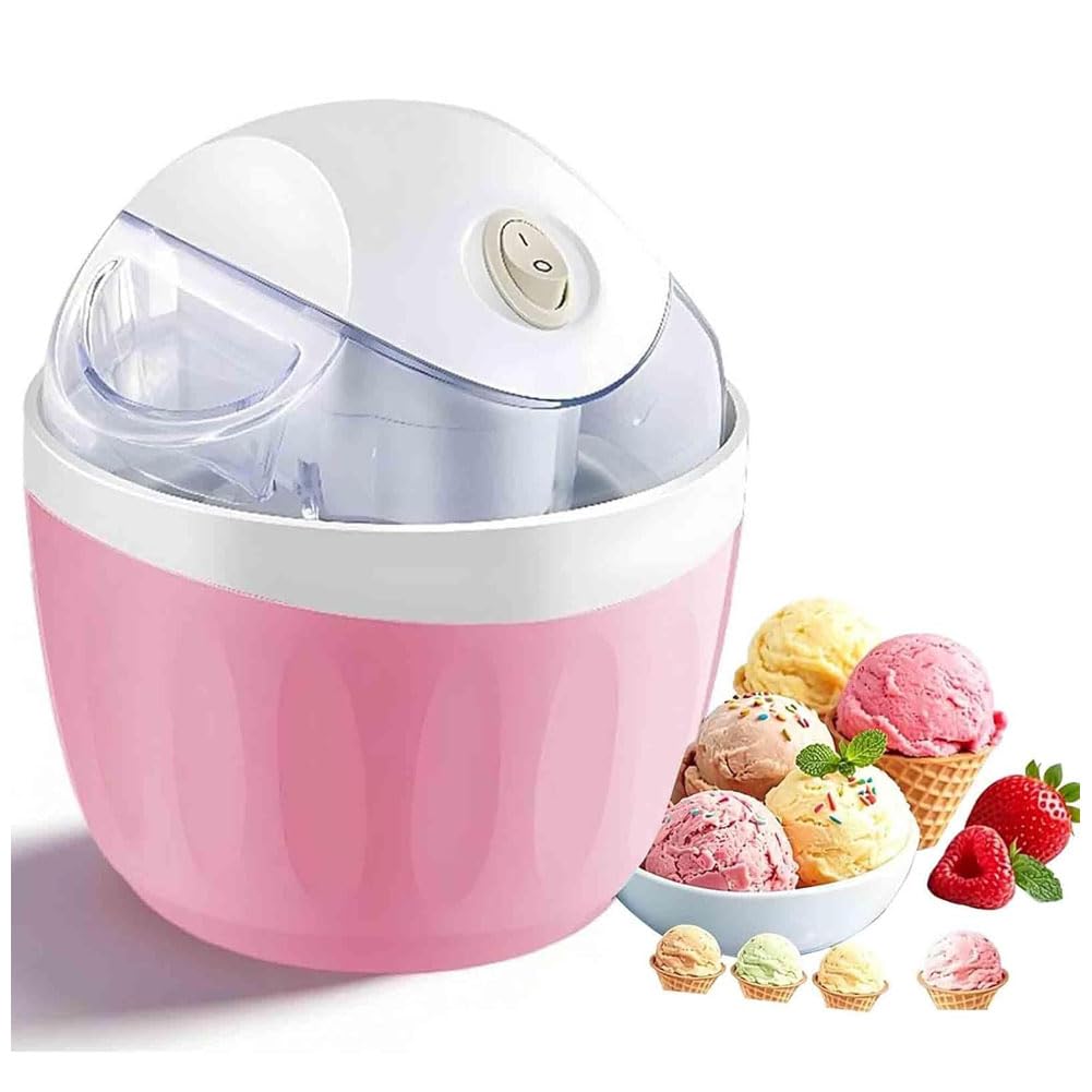 Ghygetrich Ice Cream Maker, Soft Serve Ice Cream Machine Slush Machines Whippy Ice Cream Machine Pink A
