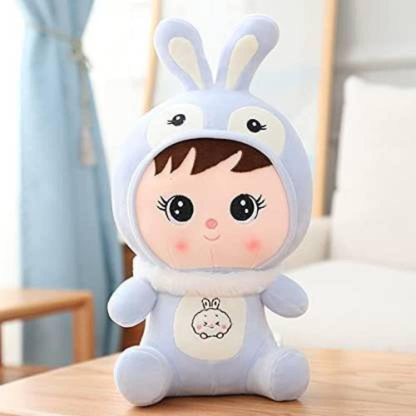 Image of Soft Plush Doll Toy with Rabbit Teddy Bear Gift Toy and Pillow for Kids, Girls and Adults Cute Stuffed Animal Plush Blue Bunny (30cm)