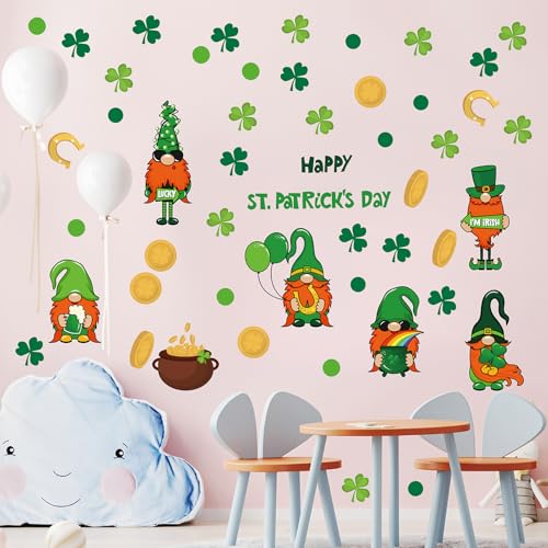 Vinilos decorativos St. Patrick's Day con duende y trébol miniatura 3