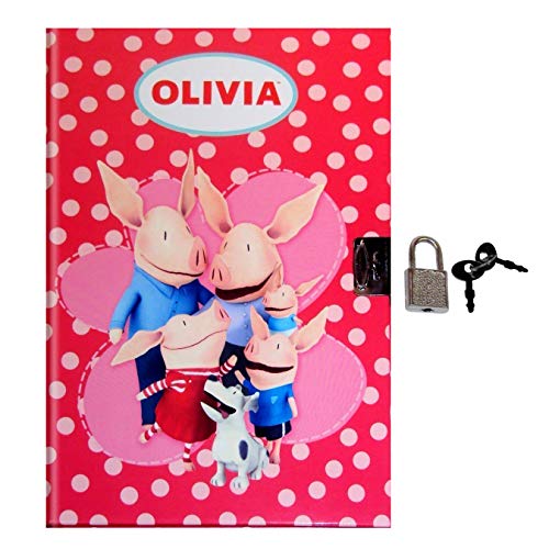 Olivia Lock Diary for Girls - Olivia's Family, 75 Pages, Hardbound, Lock & Keys.