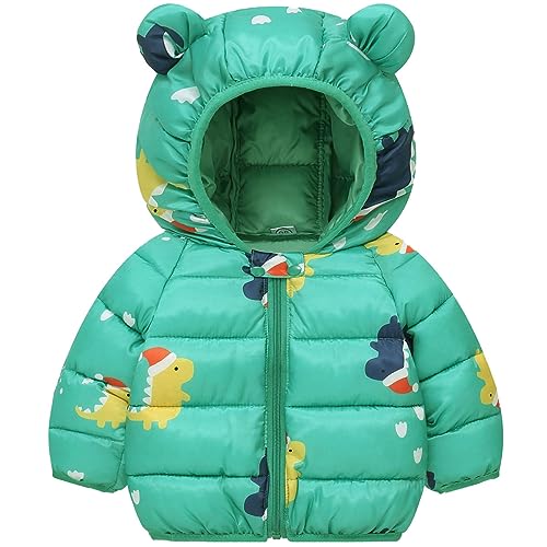 Little Girls Winter Warm Bear Hoods Down Jacket Lightweight Windproof Puffer Padded Outwear Coat