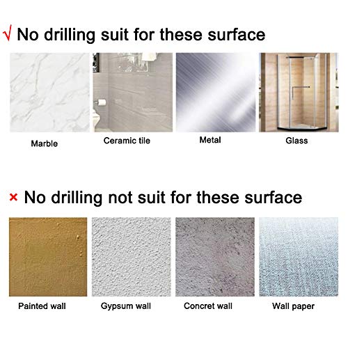 Laimew 8 pezzi ganci adesivi per mensole senza