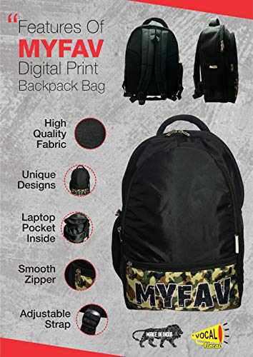 Image of MY FAV Laptop Backpack | Printed Lightweight Laptop Bag for Men & Women | Water-Resistant Office, School & College Backpack | Spacious & Durable with Multi Compartments |Fits Up to 17 inch Laptop