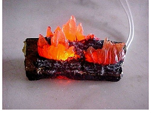 Dollhouse Miniature Raging Fireplace or Camping Fire Logs Doll House Miniatures