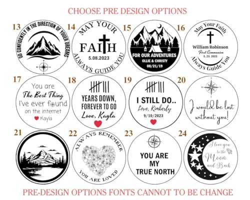 Brújula grabada personalizada de latón para hombre, compás artesanal personalizado miniatura 5