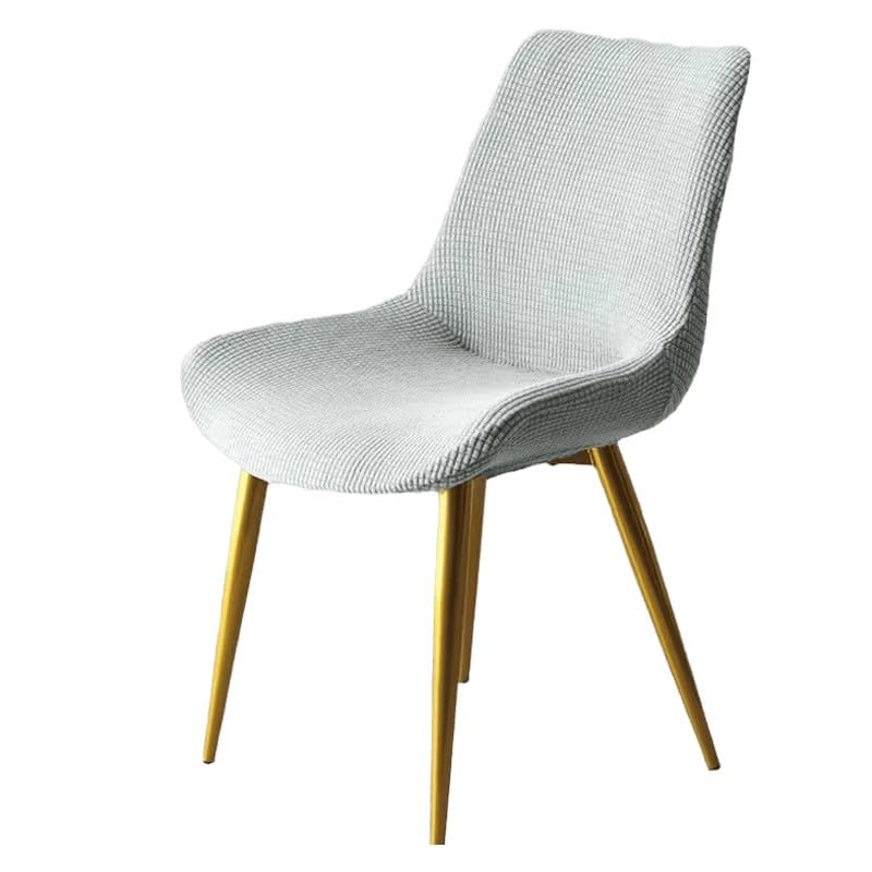 WYLEBER Dining Chair Covers Set of 1/2/4/6,Nordic Modern Universal Stretch Curve Back Chair Cover,for Kitchen Dining Room Hotel(Silver Gray,6 Set)