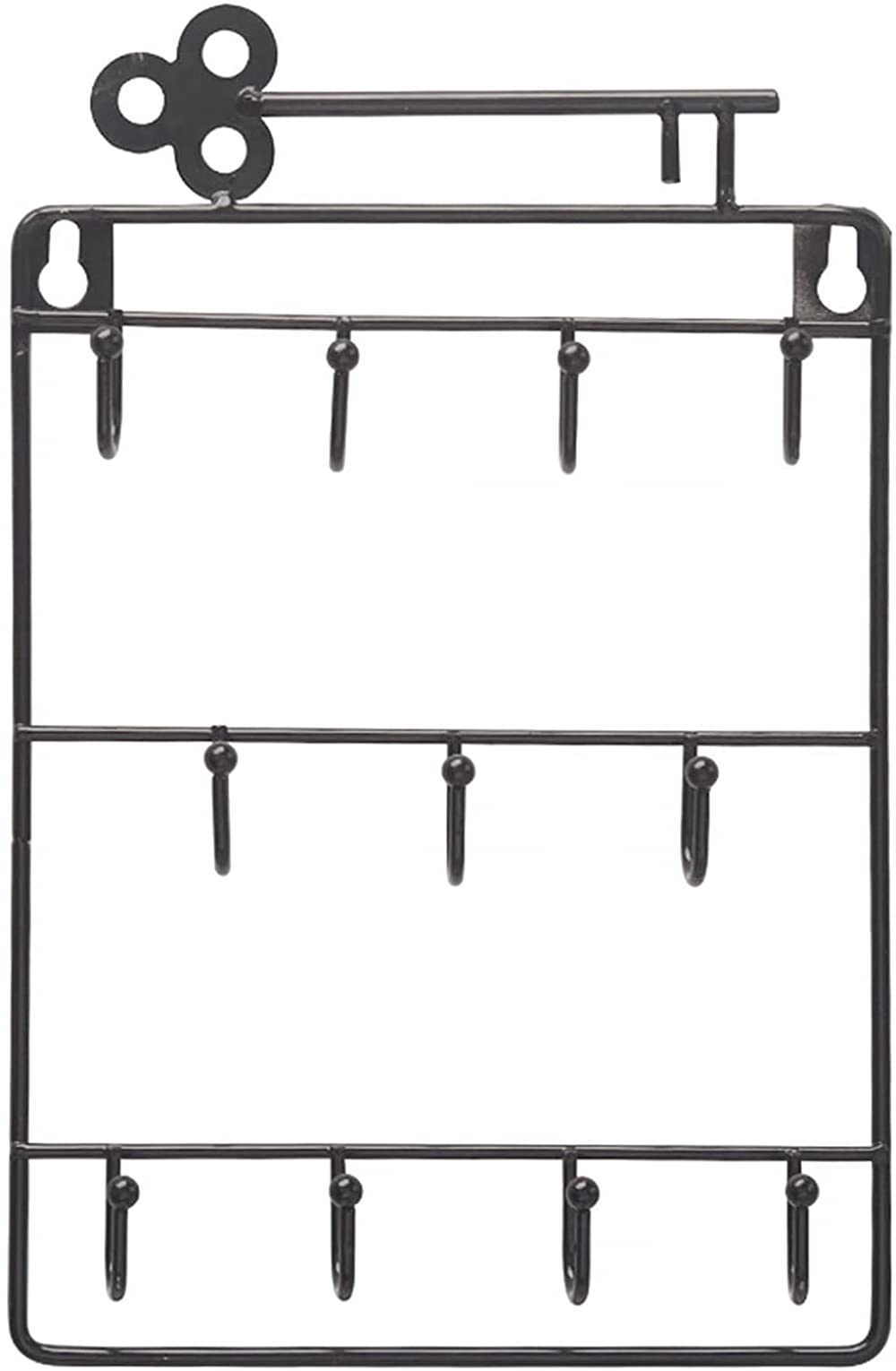 IXMLDAXD Coat rack， Wrought Iron Storage Bracket, Key Hanging Holder Home Decoration for Storing Coats, Bags, Hats, Towels(Black)
