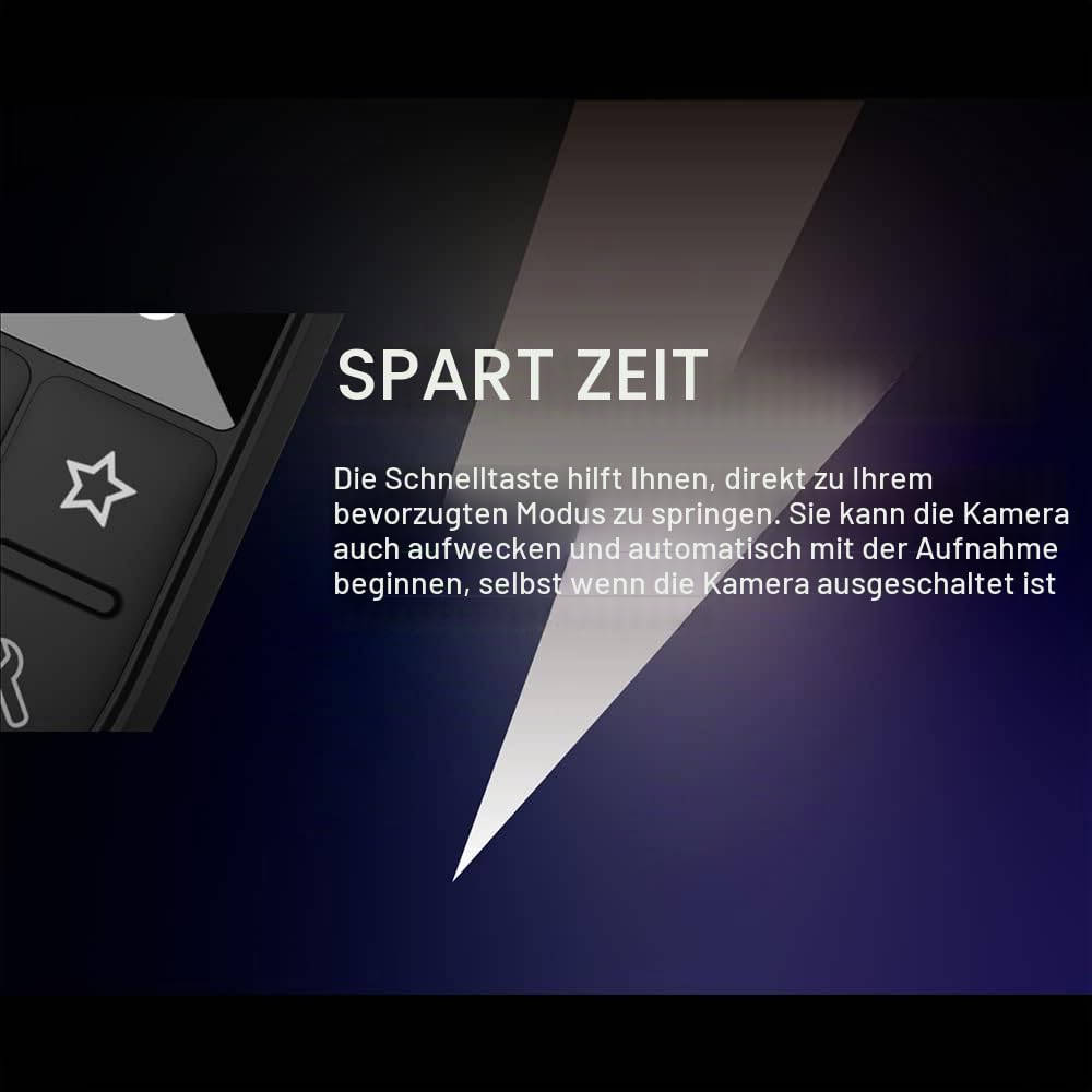 Andoer Drahtlose Smart-Fernbedienung, Ersatz für GoPro Hero 10/9/8/Max, LED, bunter Bildschirm, eingebauter Akku, 50 m Reichweite, mit Stick-Halterung, Handschlaufe, USB-Ladekabel