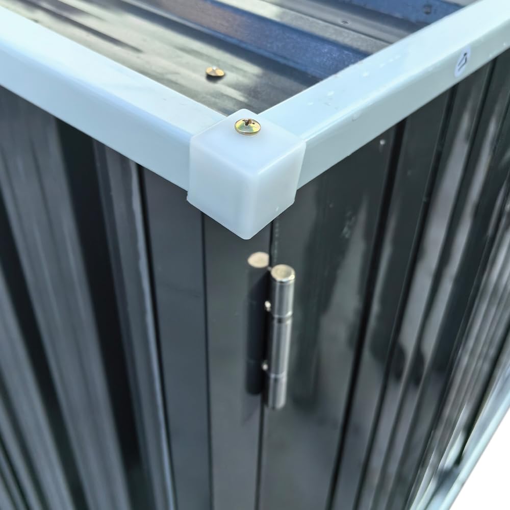 Galvanized Steel Bike Shed with Removable Gravity Locking Racks, Outdoor Bicycle Storage (D201x W196x H157m With 4 Racks) - 5