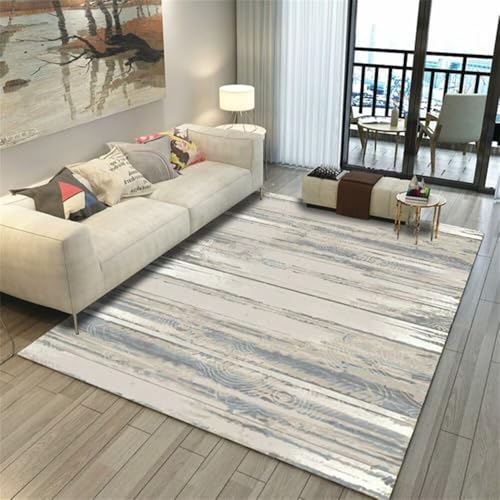 Tapis lavable en machine gris 120x160cm au motif simple pour chambre - 2