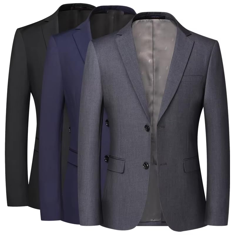 Men's Business Suit Jacket British Style Professional Wedding Blazer for Men-Black2