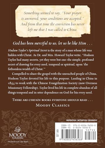 Image of Hudson Taylor's Spiritual Secret (Moody Classics)