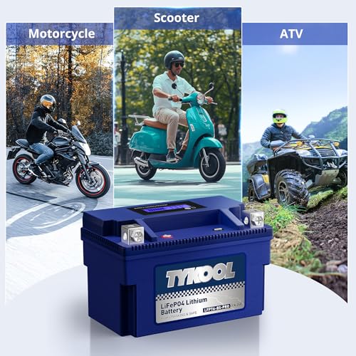 Image of TYKOOL YTX7A-BS -Pro 12.8V 4Ah 240CCA High Performance Lithium Powersports Battery with Smart BMS, Compatible Motorcycle, Scooter,ATV, UTV, Snowmobiles,4 Wheeler, Lawn Mower, and Generator Battery