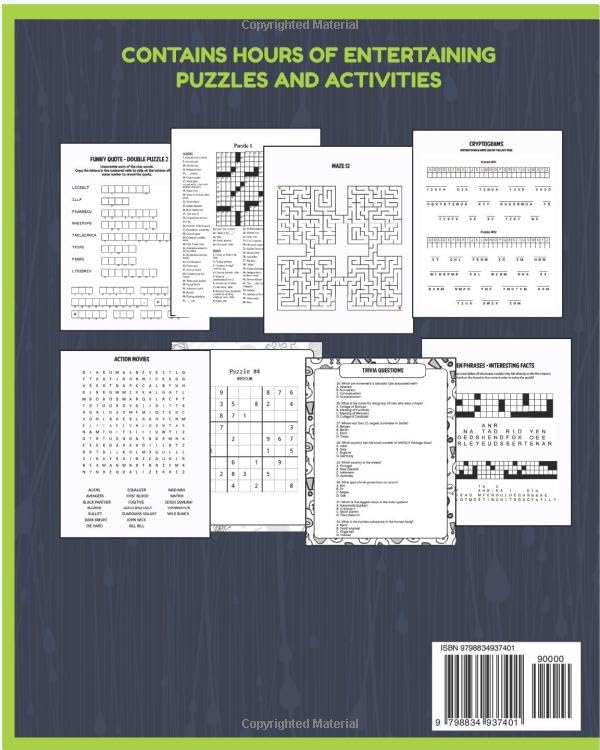 Get Well Funny Gift For Men: Adult Variety Puzzle and Activity Book - Word Search, Crossword, Funny Quotes and Phrases to Solve, Cryptograms, Trivia, Sudoku, Mazes and More! image 3