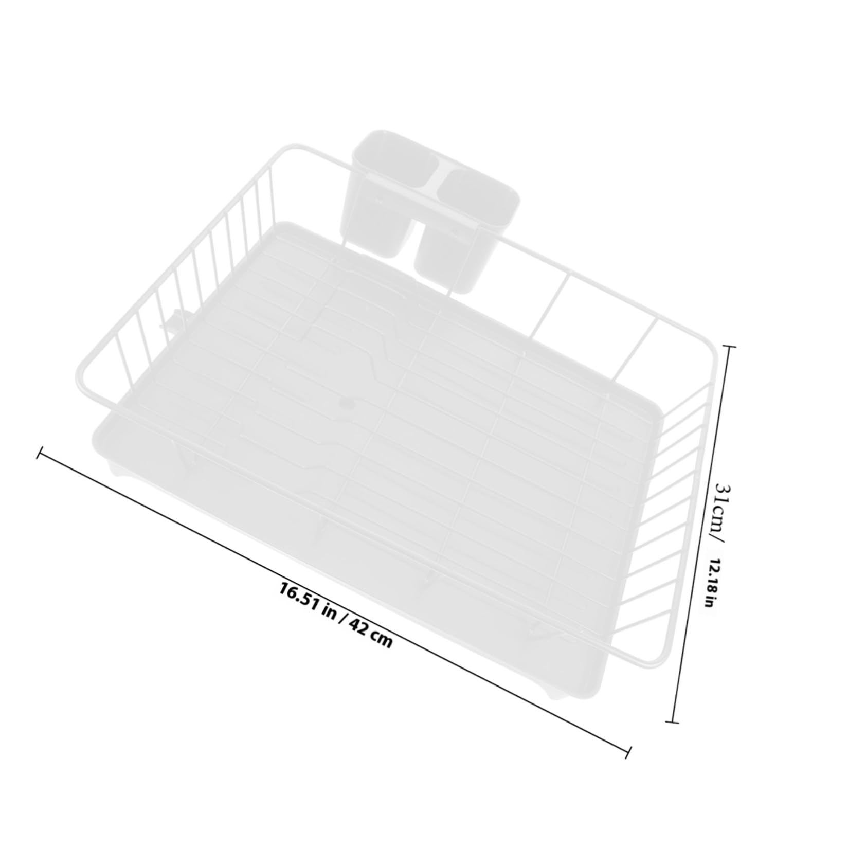 Escurreplatos de Cocina Grande con Drenaje Soporte para Utensilios y Platos Diseño Compacto para Ahorro de Espacio Encimeras Resistente y Reutilizable Color